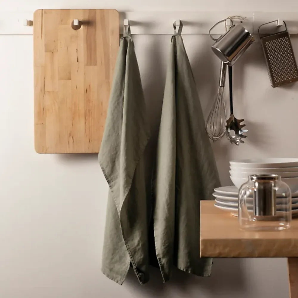 Linen Tea Towel | Sage | 2 pack