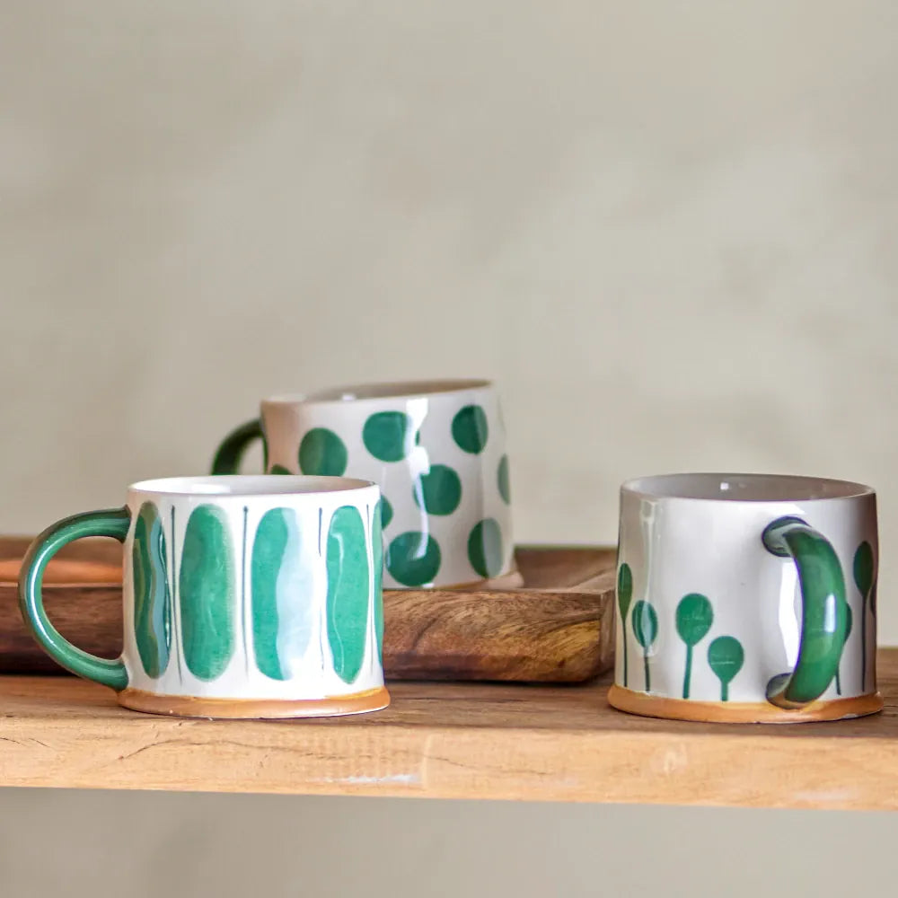 Linora Mug | Set of 3 | Green