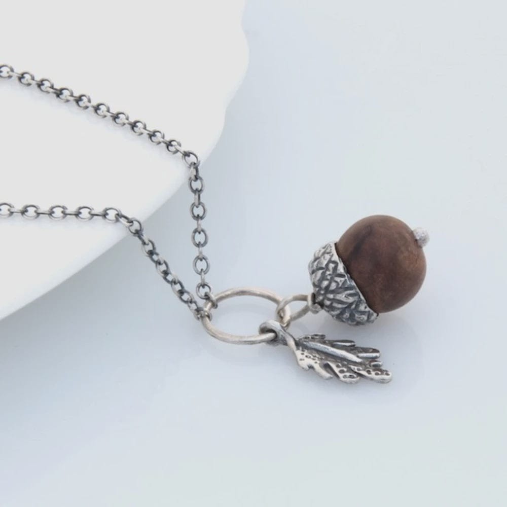 Louise Douglas | Acorn Necklace | Wooden