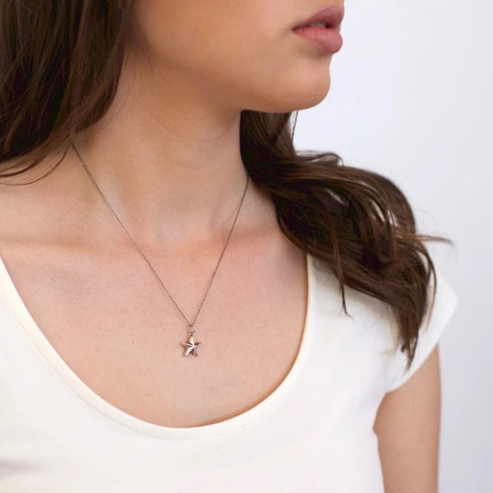 Louise Douglas | Mini Starfish Necklace | Silver
