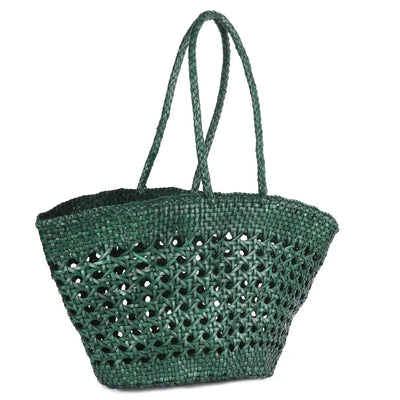Manarola Open Weave Leather Shopper