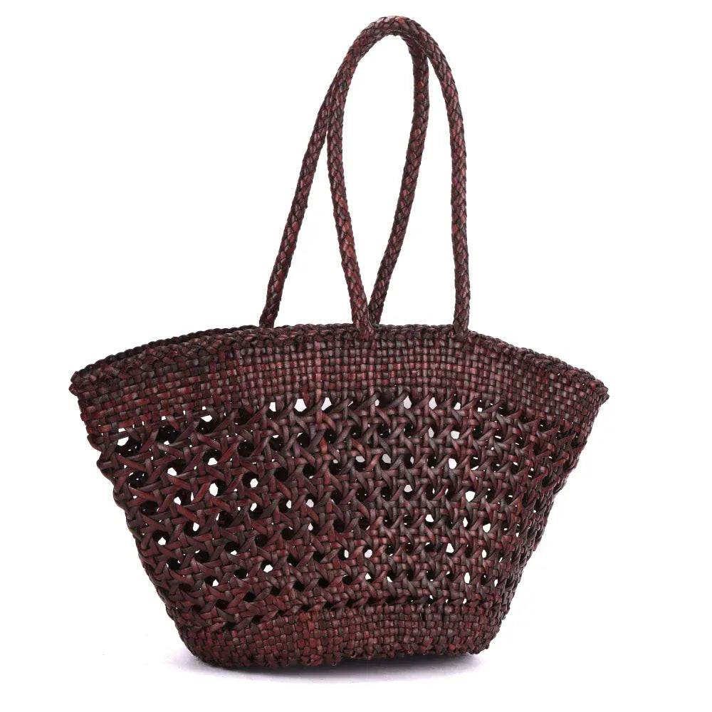 Manarola Open Weave Leather Shopper