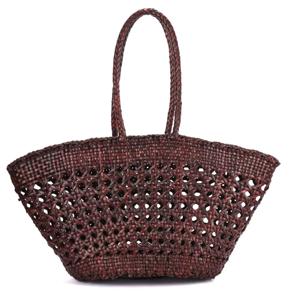 Manarola Open Weave Leather Shopper