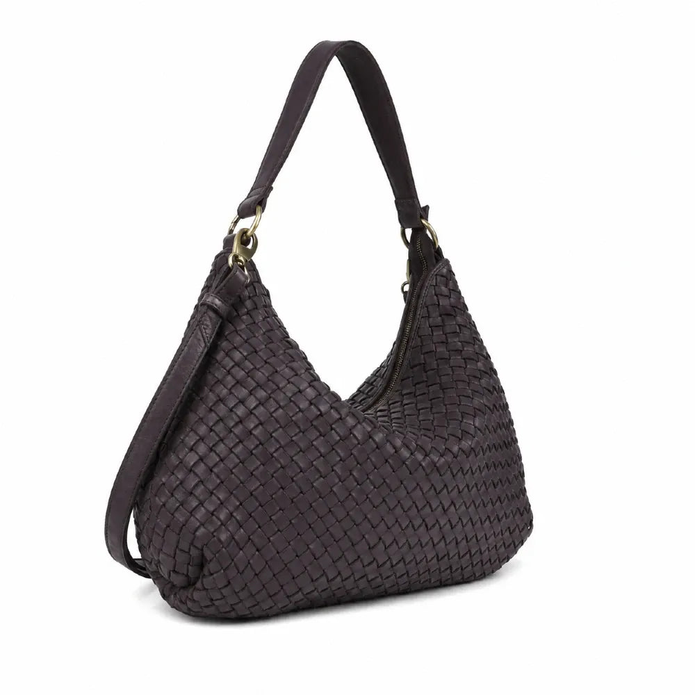 Matilda Woven Shoulder Bag | Brown