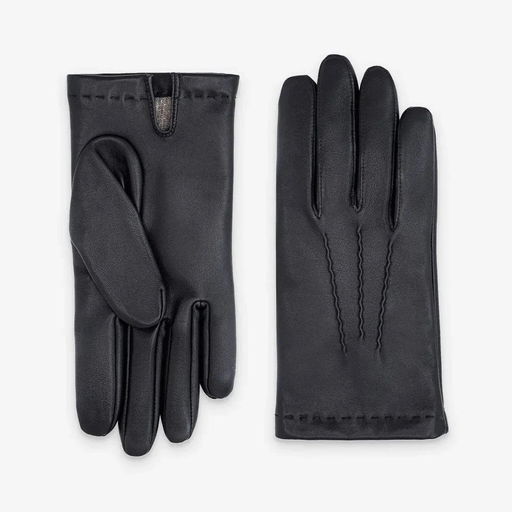 Men's Leather Gloves – Cashmere Lined | Black