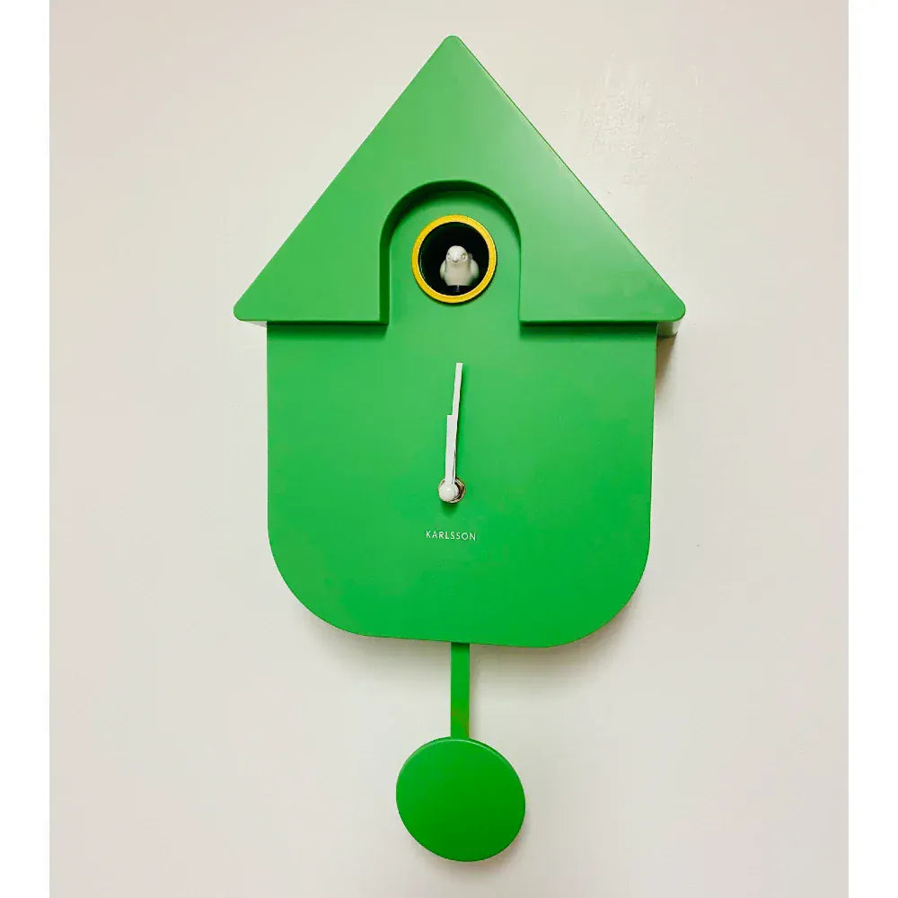 Modern Cuckoo Clock | Bright Green