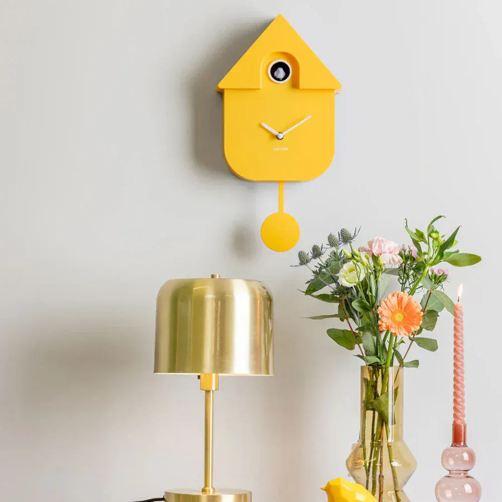 Modern Cuckoo Clock | Bright Yellow