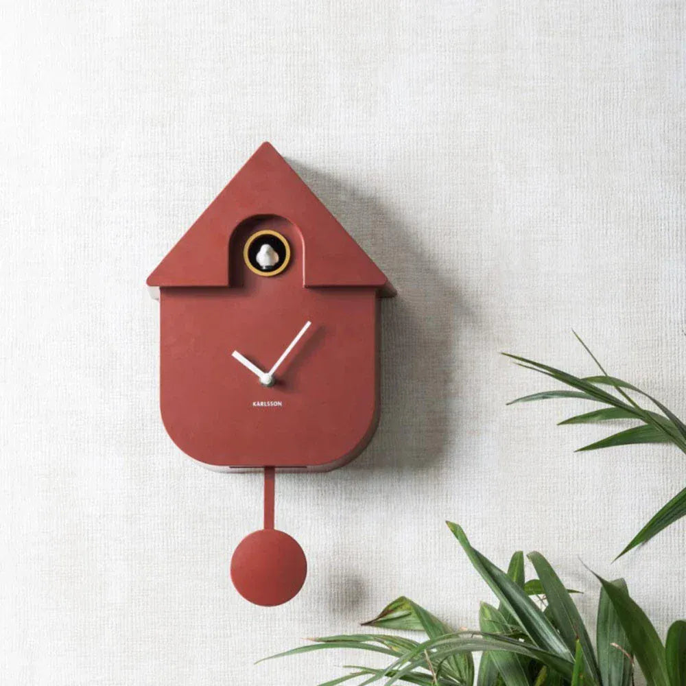 Modern Cuckoo Clock | Red Ochre