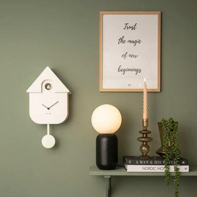 Modern Cuckoo Clock | White