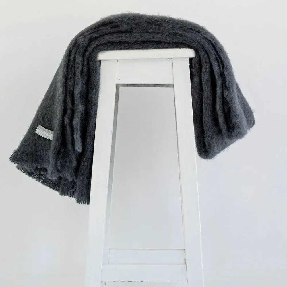 Mohair Throw | Charcoal