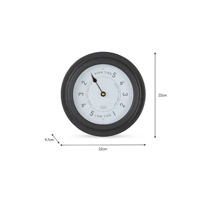 Narberth Tide Clock 22.7cm | Steel Carbon