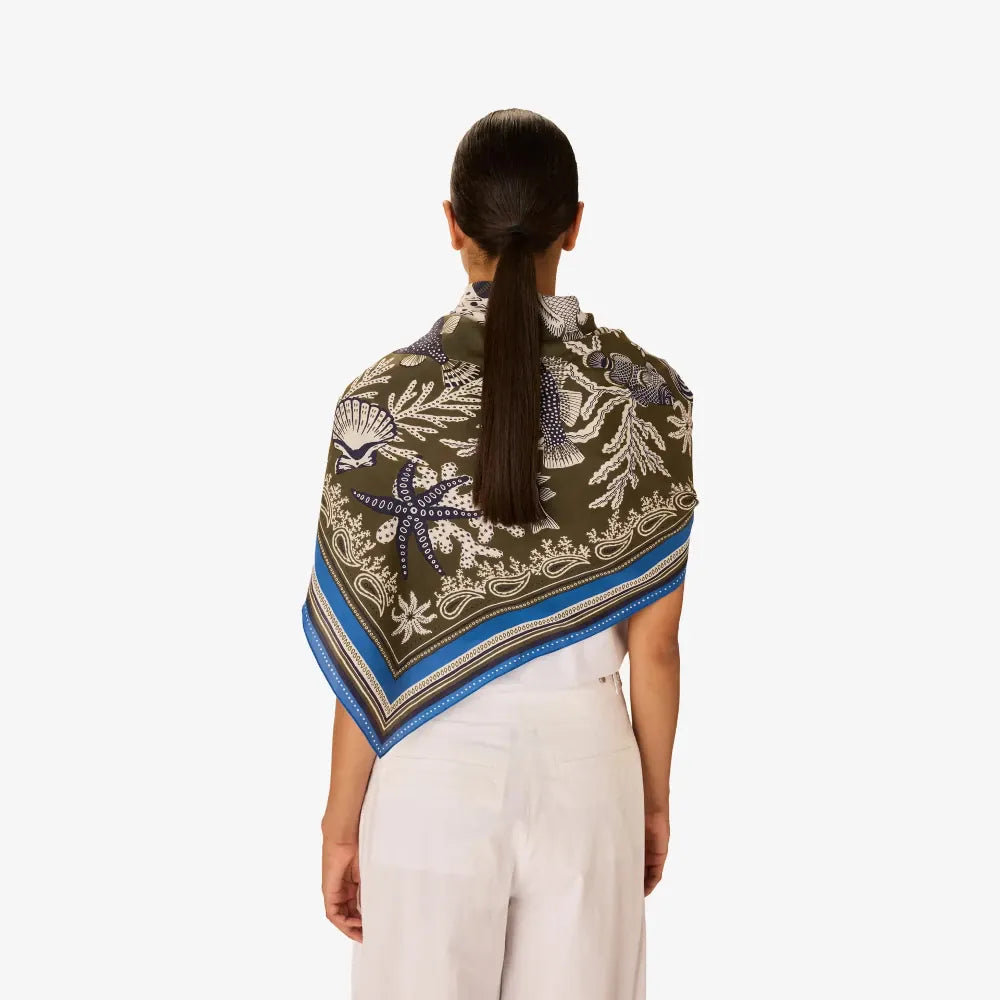 Neptune | Khaki Square Scarf