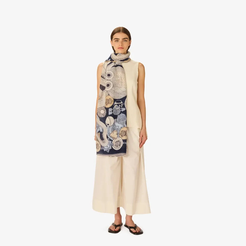 Octopus | Navy Scarf