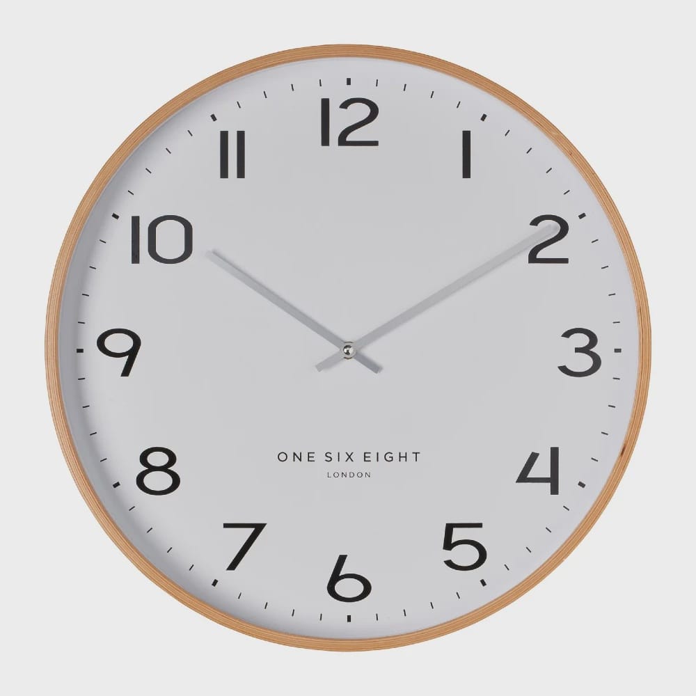 Olivia | Grey Timber Wall Clock 53cm
