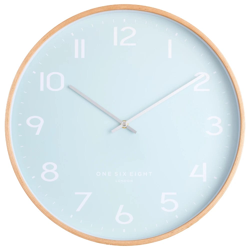 Olivia | Timber Wall Clock 41cm | Aqua