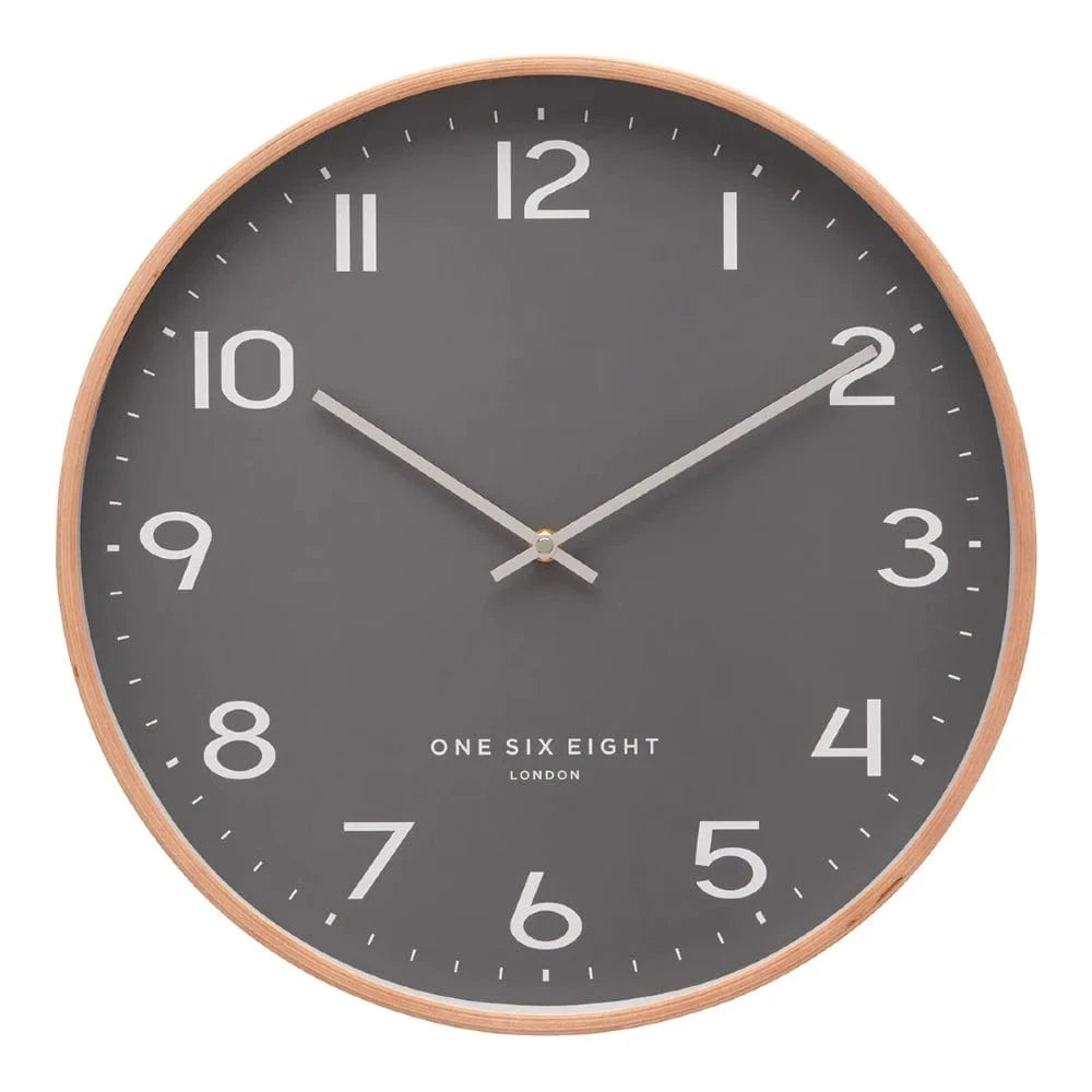 Olivia | Timber Wall Clock 41cm | Grey