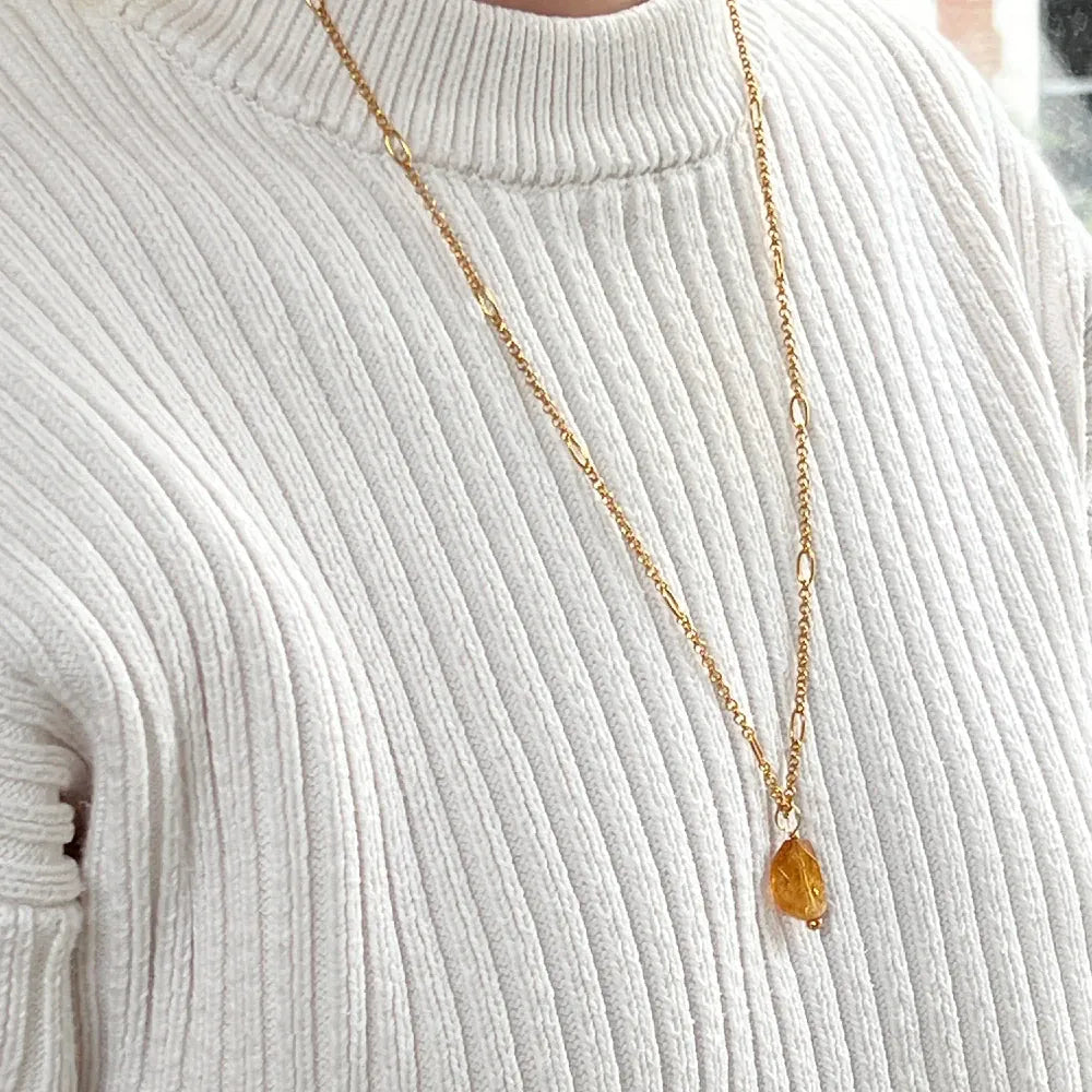 Ovala Chain with Warm Citrine
