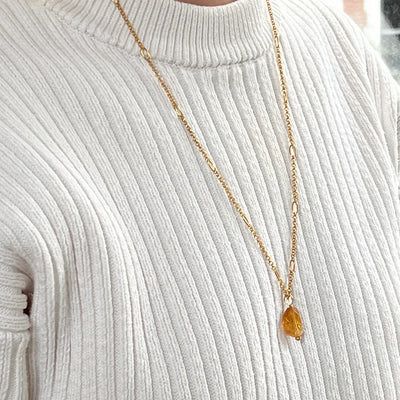 Ovala Chain with Warm Citrine