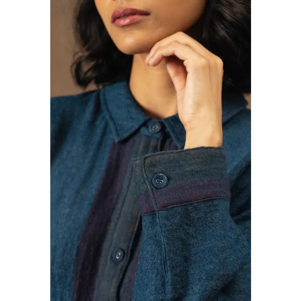 Peri Wool Dress | Indigo