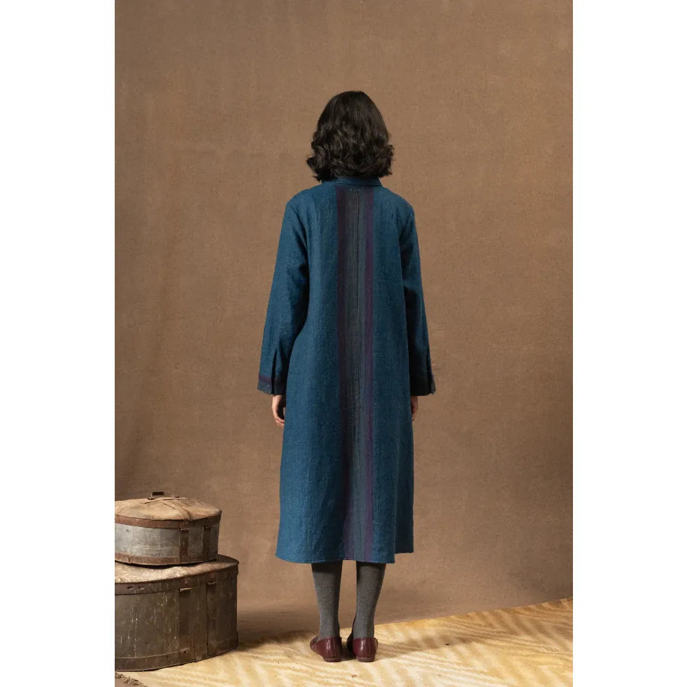 Peri Wool Dress | Indigo