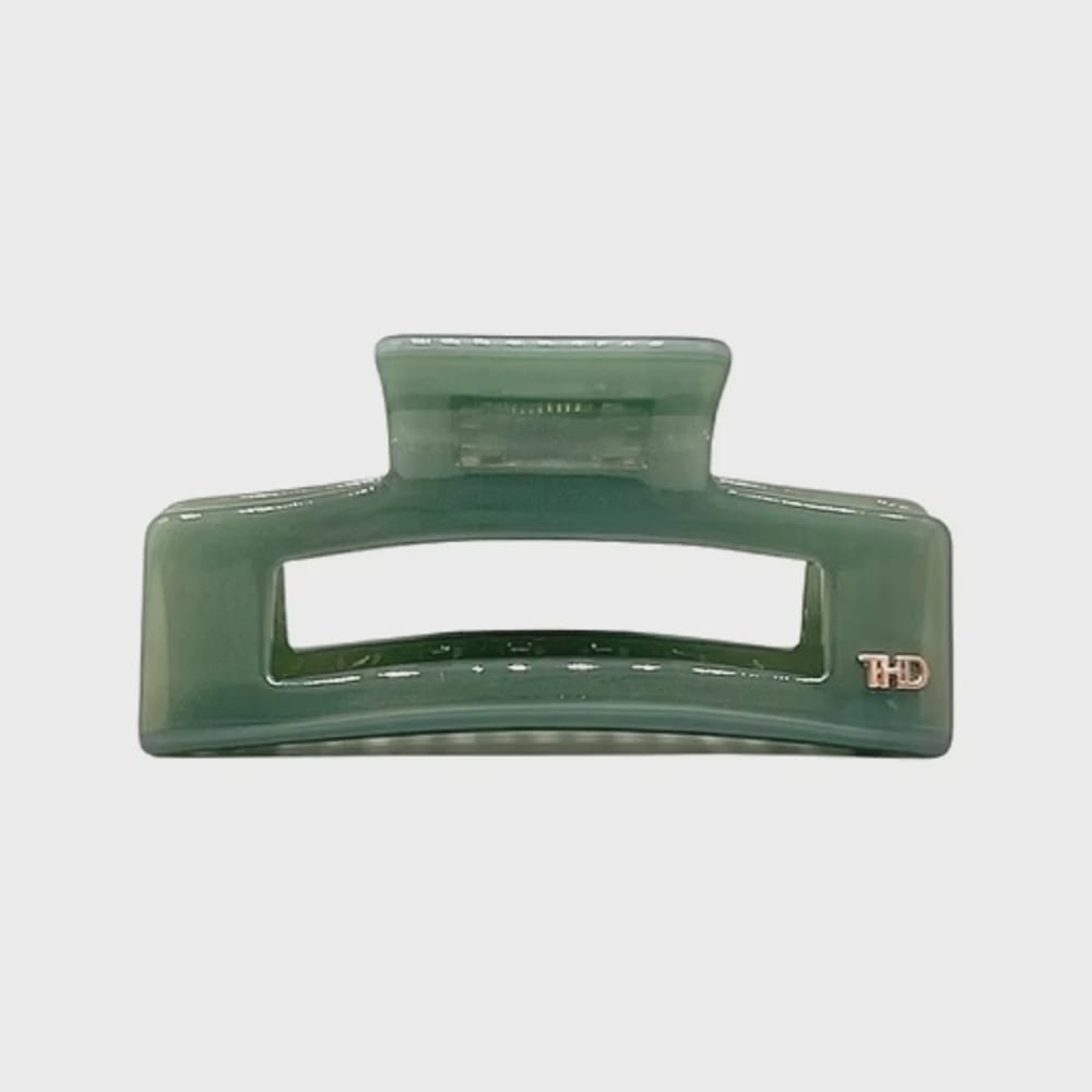 Premium Oversized Acetate Rectangle Hair Claw | Sage