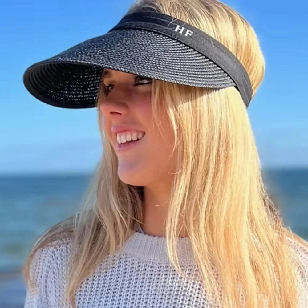 Premium Paper Straw Visor | Black