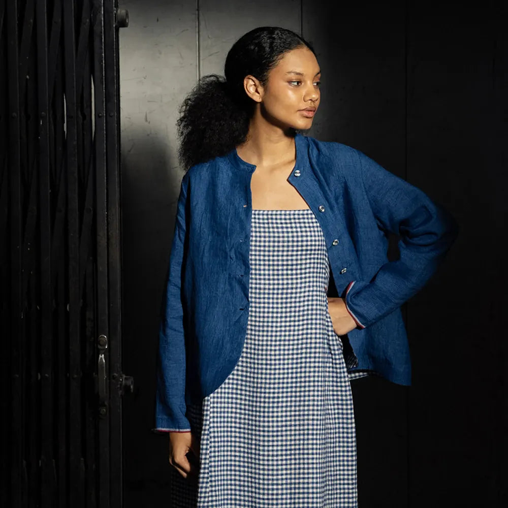 Rebecca Linen Jacket | Cobalt