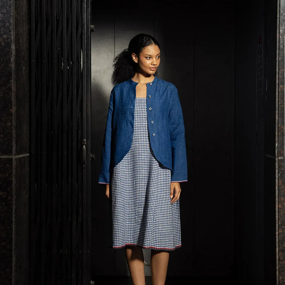 Rebecca Linen Jacket | Cobalt
