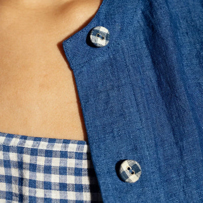 Rebecca Linen Jacket | Cobalt