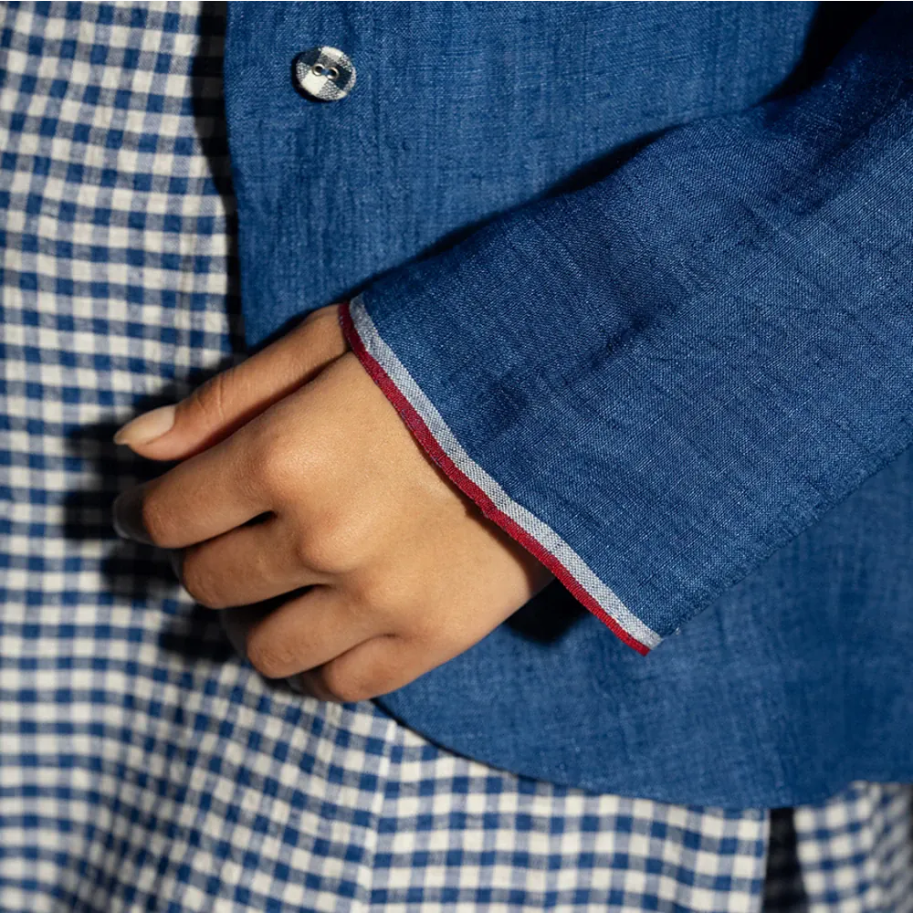 Rebecca Linen Jacket | Cobalt