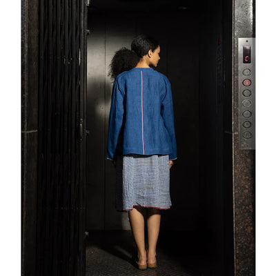 Rebecca Linen Jacket | Cobalt