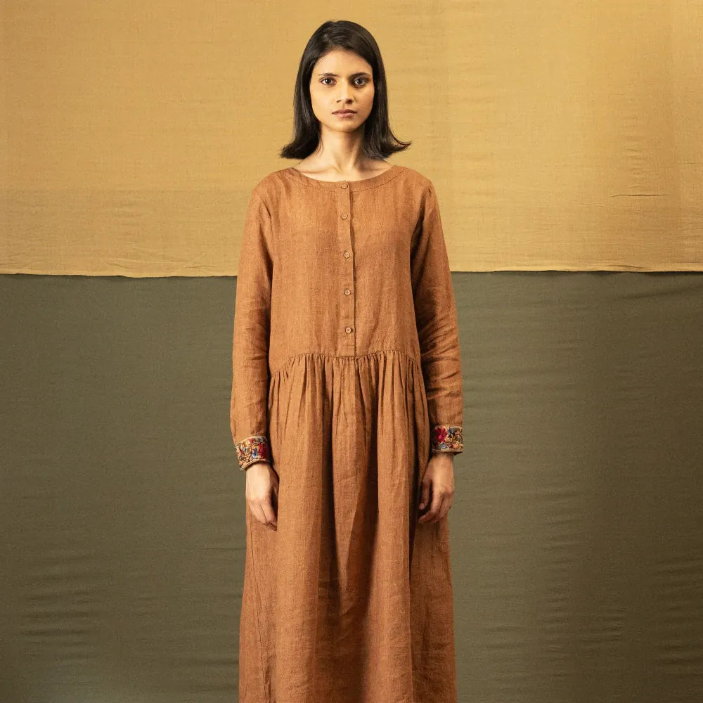 Riki Linen Dress | French Beige