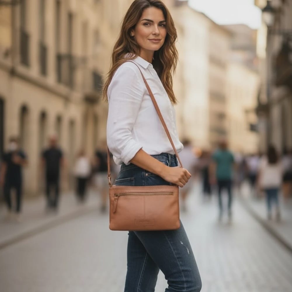 Sam Cross Body Bag | Tobacco
