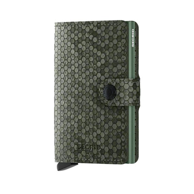 Secrid Hexagon Leather Mini Wallet | Green