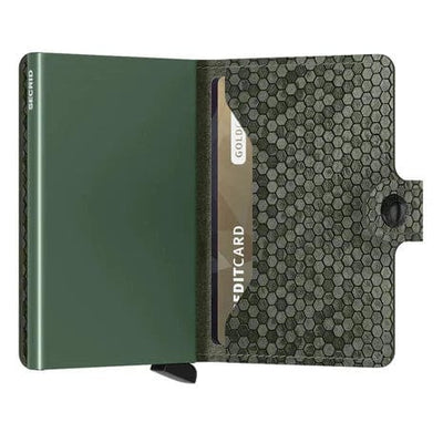 Secrid Hexagon Leather Mini Wallet l Green