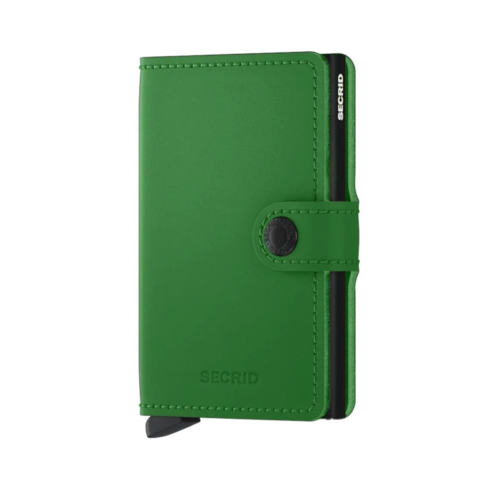 Secrid Matte Leather Mini Wallet | Bright Green