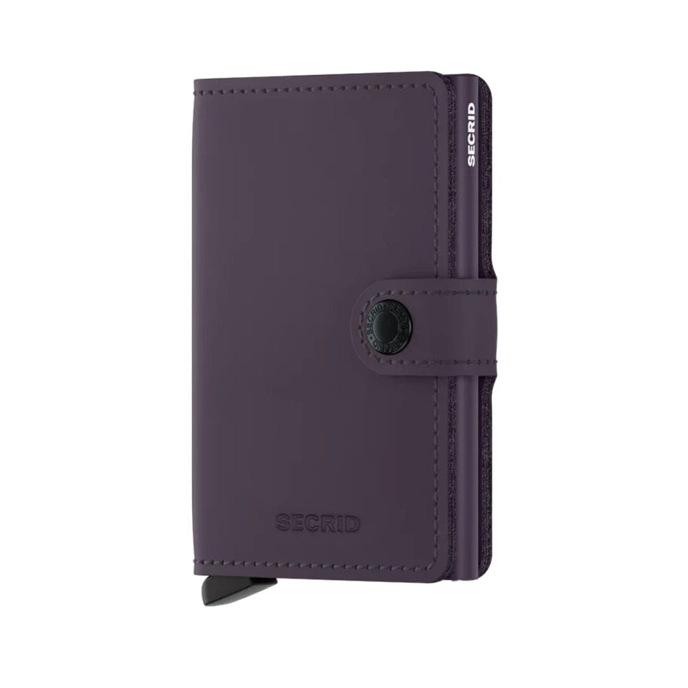 Secrid Matte Leather Mini Wallet | Dark Purple