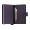 Secrid Matte Leather Mini Wallet | Dark Purple