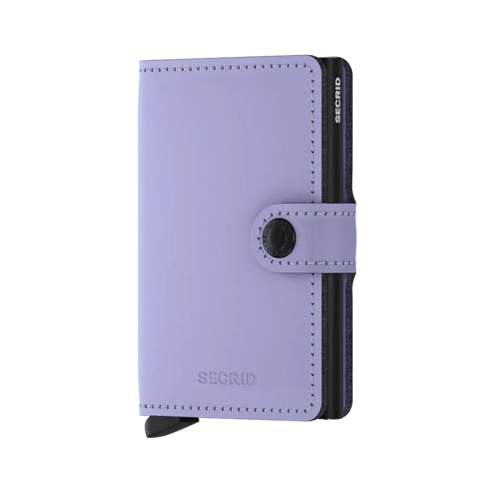 Secrid Matte Leather Mini Wallet | Lilac-Black