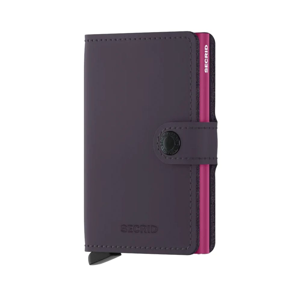 Secrid Matte Leather Mini Wallet | Purple/Fuchsia