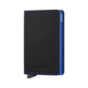 Secrid Matte Leather Slim Wallet | Black & Blue