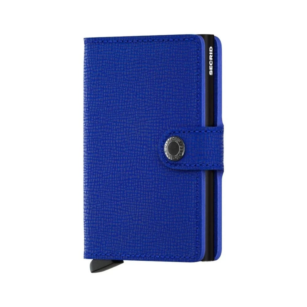 Secrid Mini Crisple Leather Wallet | Cobalt