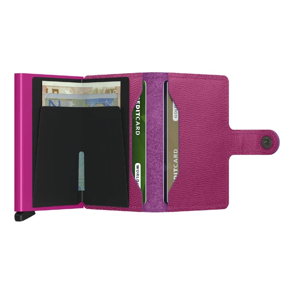 Secrid Mini Crisple Leather Wallet | Fuchsia