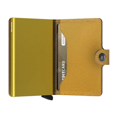 Secrid Mini Crisple Leather Wallet | Ochre