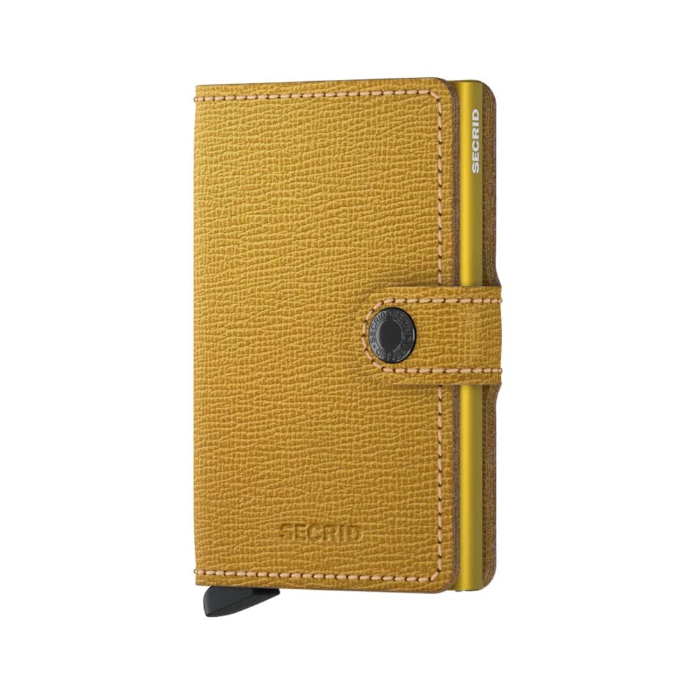 Secrid Mini Crisple Leather Wallet | Ochre