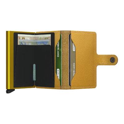 Secrid Mini Crisple Leather Wallet | Ochre