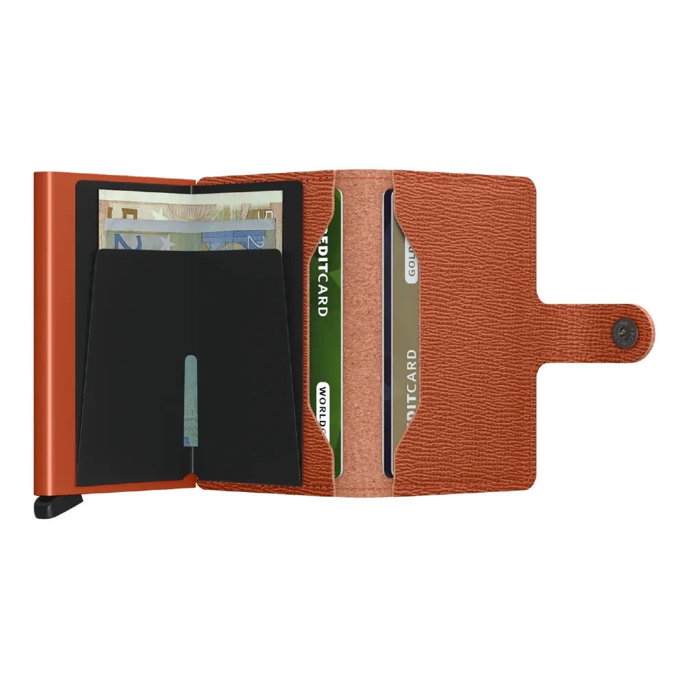 Secrid Mini Crisple Leather Wallet | Pumpkin