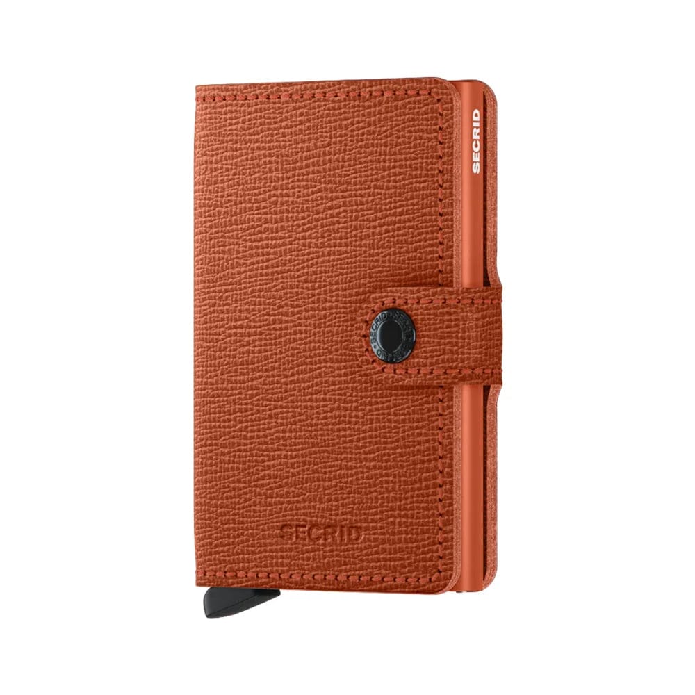 Secrid Mini Crisple Leather Wallet | Pumpkin