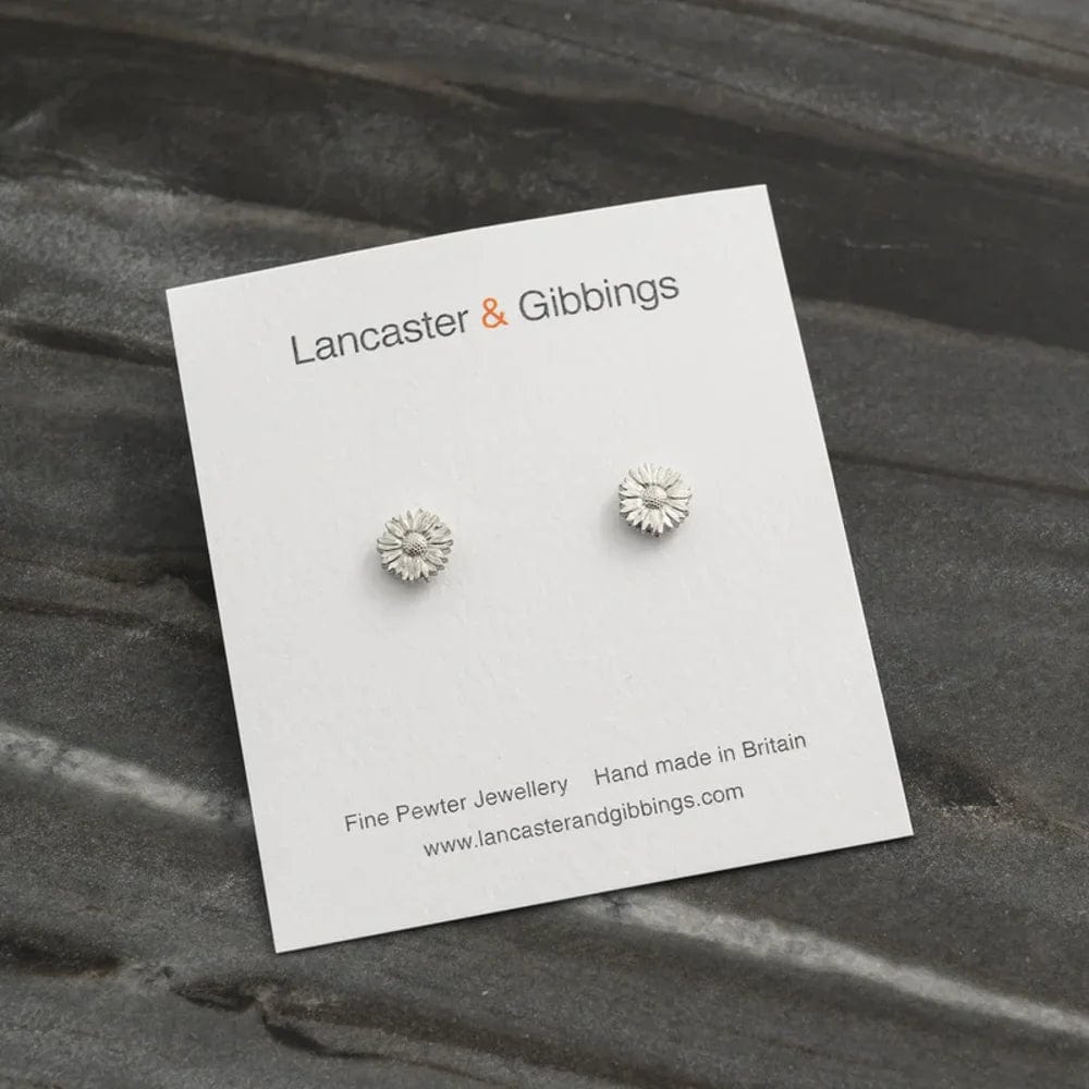 Silver Daisy Stud Earrings