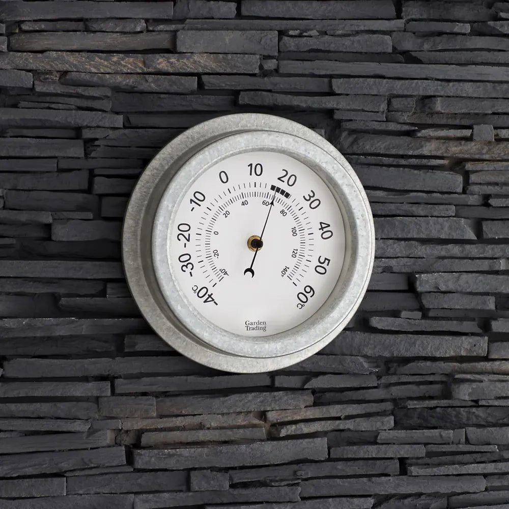 St Ives Thermometer | Galvanised Steel Silver